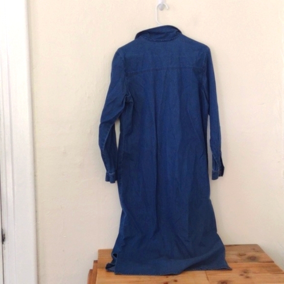 Talbots Petites Vintage Lightweight Denim Long Sleeve Shirt Dress Size 12p - Picture 2 of 13